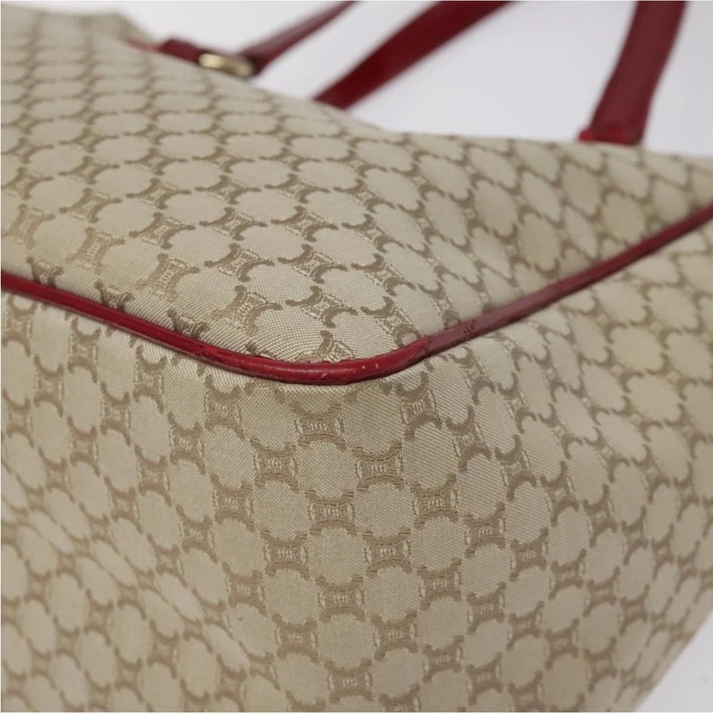 Celine Cream and Red Tote Bag with Elegant Design - Picture 6 of 16
